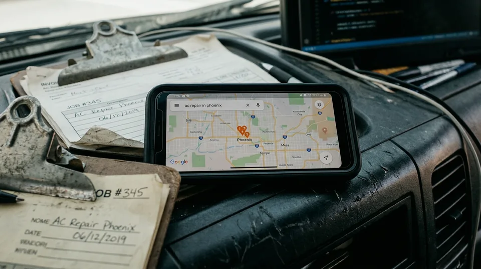 Google Maps local pack showing competitive ranking