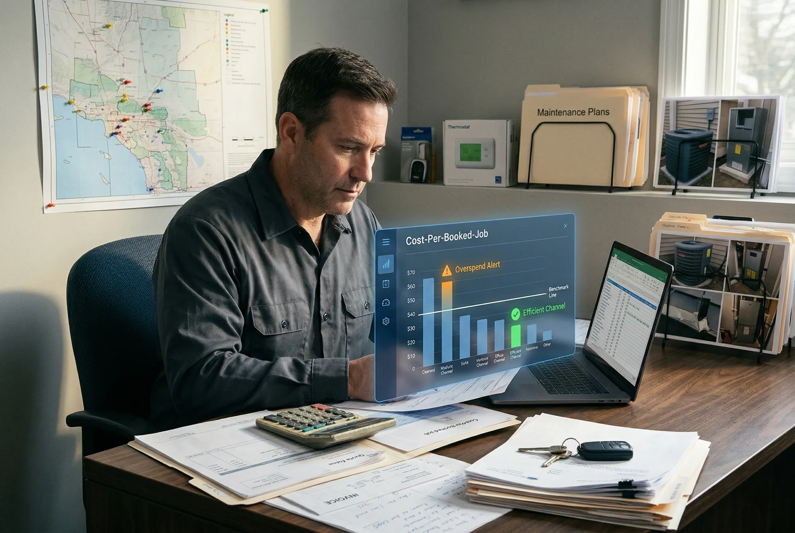 Comparing marketing spend to booked jobs